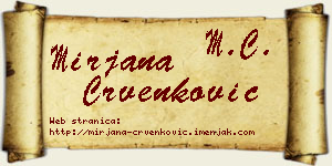 Mirjana Crvenković vizit kartica
